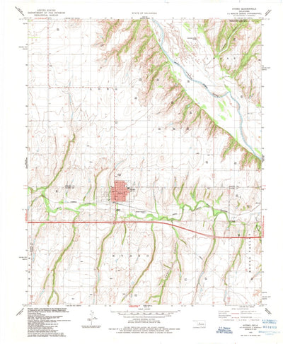 United States Geological Survey Hydro, OK (1985, 24000-Scale) digital map