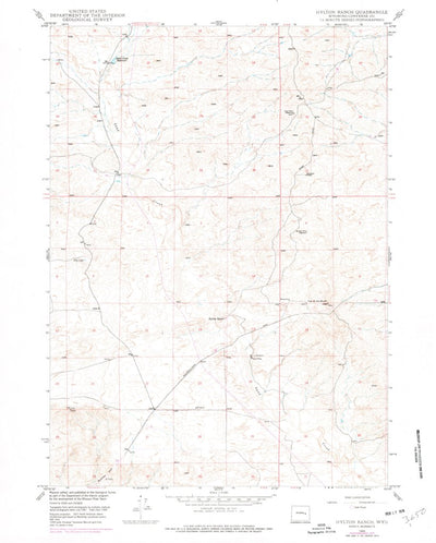 United States Geological Survey Hylton Ranch, WY (1949, 24000-Scale) digital map