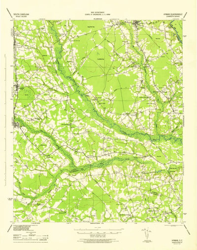 United States Geological Survey Hyman, SC (1946, 62500-Scale) digital map