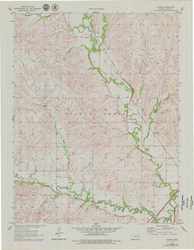 United States Geological Survey Hymer, KS (1957, 24000-Scale) digital map