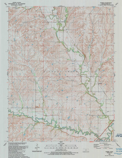 United States Geological Survey Hymer, KS (1989, 24000-Scale) digital map