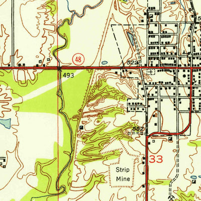 United States Geological Survey Hymera, IN (1953, 24000-Scale) digital map