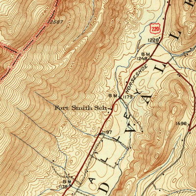 United States Geological Survey Hyndman, PA (1931, 62500-Scale) digital map