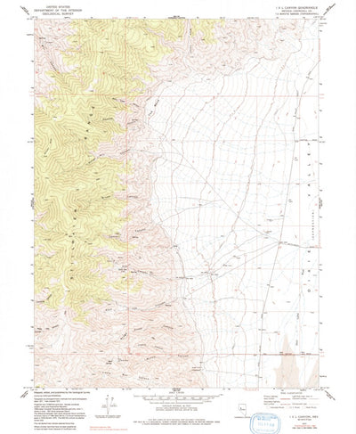 United States Geological Survey I X L Canyon, NV (1972, 24000-Scale) digital map
