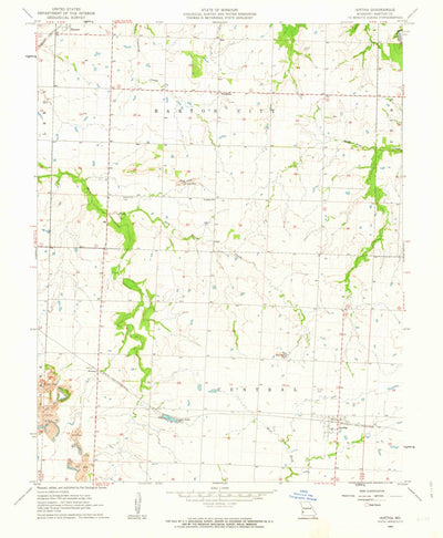 United States Geological Survey Iantha, MO (1962, 24000-Scale) digital map