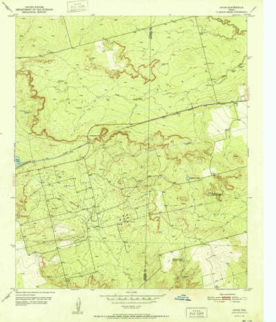United States Geological Survey Iatan, TX (1952, 24000-Scale) digital map