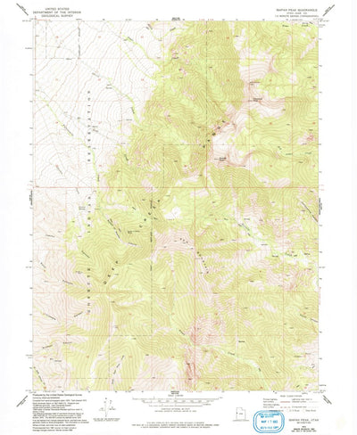 United States Geological Survey Ibapah Peak, UT (1972, 24000-Scale) digital map