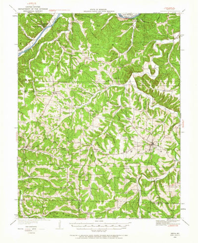 United States Geological Survey Iberia, MO (1933, 62500-Scale) digital map