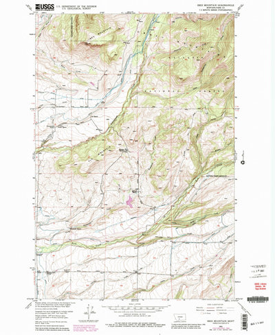 United States Geological Survey Ibex Mountain, MT (1951, 24000-Scale) digital map
