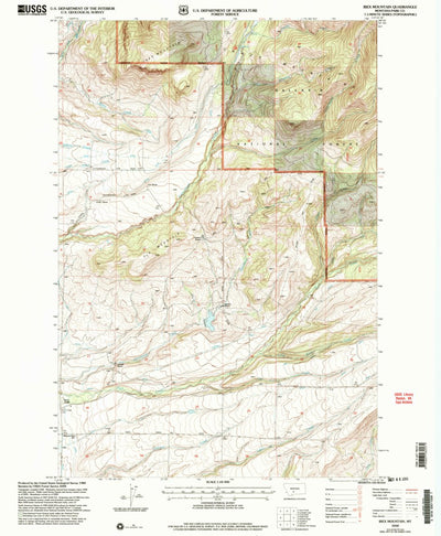 United States Geological Survey Ibex Mountain, MT (2000, 24000-Scale) digital map