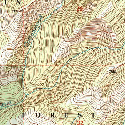 United States Geological Survey Ibex Mountain, MT (2000, 24000-Scale) digital map