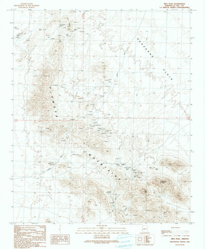United States Geological Survey Ibex Peak, AZ (1990, 24000-Scale) digital map