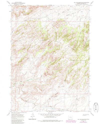 United States Geological Survey Ice Cave Mountain, WY (1960, 24000-Scale) digital map