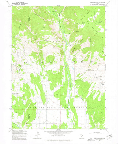 United States Geological Survey Ice Cave Peak, UT (1965, 24000-Scale) digital map