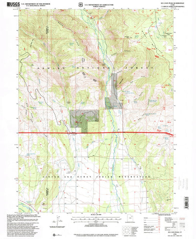 United States Geological Survey Ice Cave Peak, UT (1996, 24000-Scale) digital map