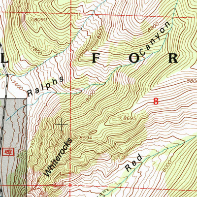 United States Geological Survey Ice Cave Peak, UT (1996, 24000-Scale) digital map