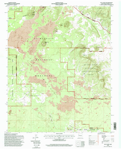 United States Geological Survey Ice Caves, NM (1995, 24000-Scale) digital map