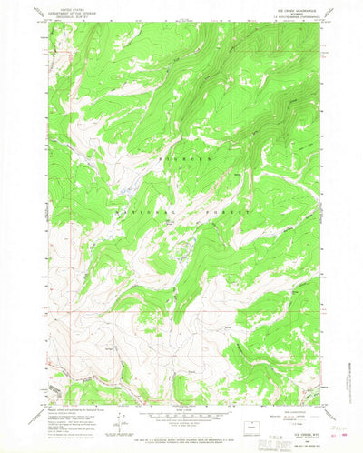 United States Geological Survey Ice Creek, WY (1964, 24000-Scale) digital map