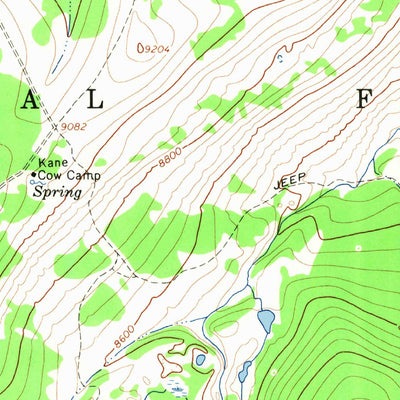 United States Geological Survey Ice Creek, WY (1964, 24000-Scale) digital map