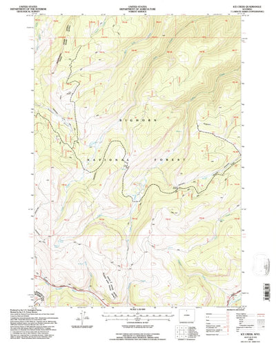 United States Geological Survey Ice Creek, WY (1993, 24000-Scale) digital map