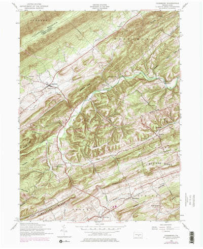 United States Geological Survey Ickesburg, PA (1952, 24000-Scale) digital map