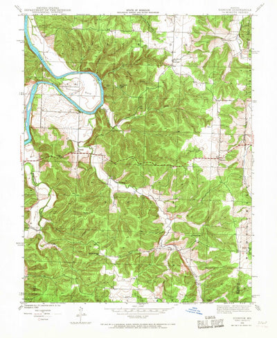 United States Geological Survey Iconium, MO (1940, 24000-Scale) digital map