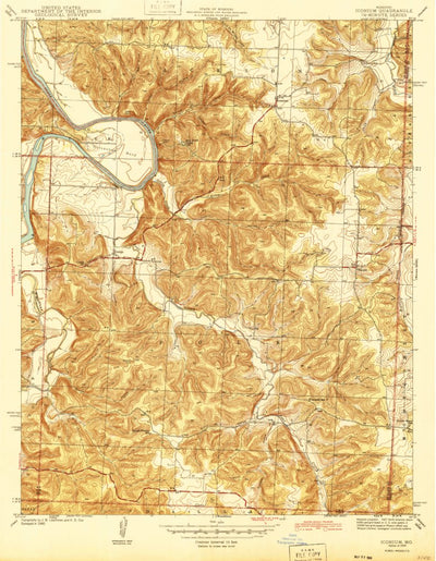 United States Geological Survey Iconium, MO (1944, 24000-Scale) digital map