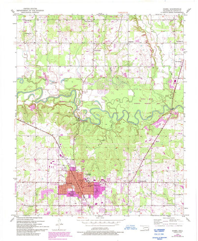 United States Geological Survey Idabel, OK (1950, 24000-Scale) digital map