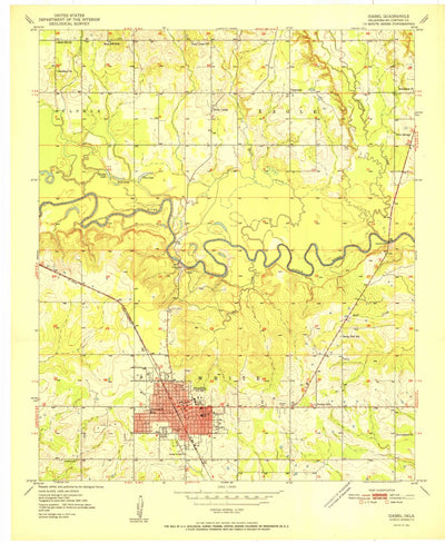 United States Geological Survey Idabel, OK (1951, 24000-Scale) digital map
