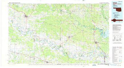 United States Geological Survey Idabel, OK-AR-TX (1986, 100000-Scale) digital map