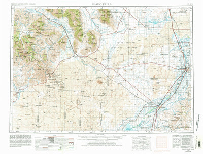 United States Geological Survey Idaho Falls, ID (1955, 250000-Scale) digital map