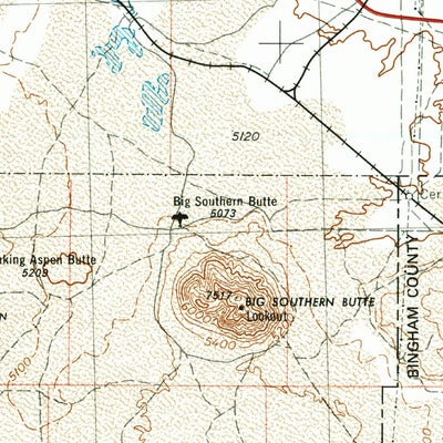 United States Geological Survey Idaho Falls, ID (1955, 250000-Scale) digital map