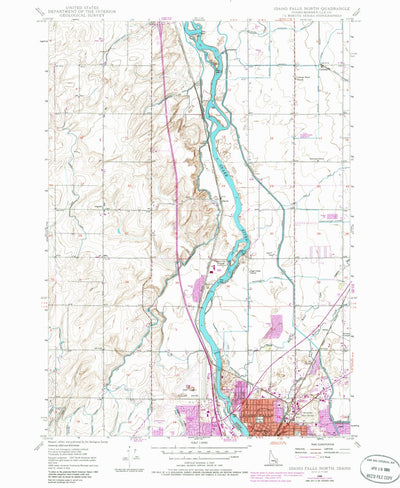 United States Geological Survey Idaho Falls North, ID (1948, 24000-Scale) digital map