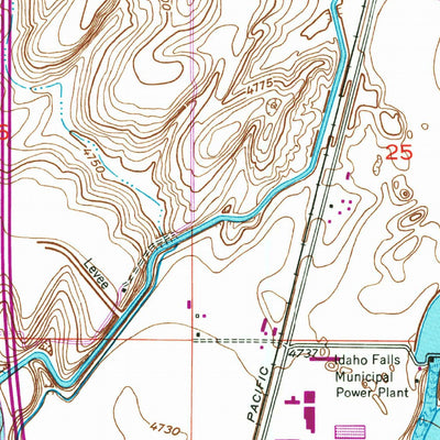 United States Geological Survey Idaho Falls North, ID (1948, 24000-Scale) digital map