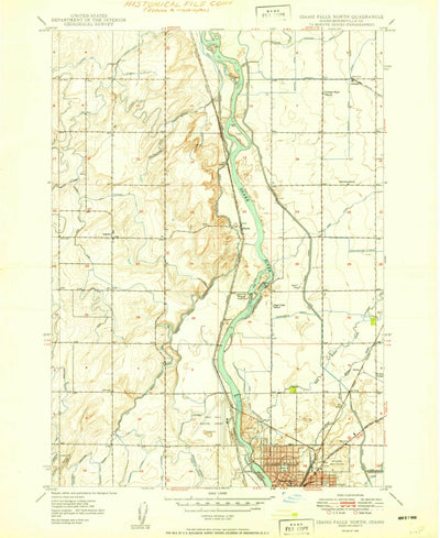 United States Geological Survey Idaho Falls North, ID (1949, 24000-Scale) digital map