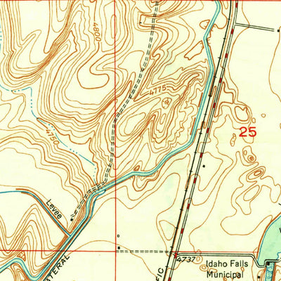 United States Geological Survey Idaho Falls North, ID (1949, 24000-Scale) digital map