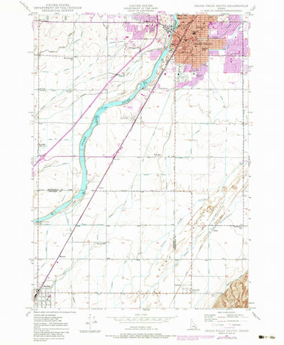 United States Geological Survey Idaho Falls South, ID (1948, 24000-Scale) digital map