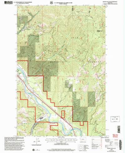 United States Geological Survey Idaho Gulch, MT (1999, 24000-Scale) digital map