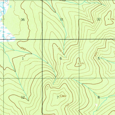 United States Geological Survey Iditarod D-5, AK (1954, 63360-Scale) digital map