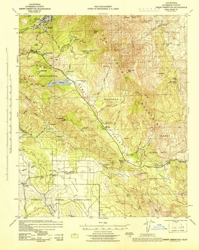 United States Geological Survey Idyllwild, CA (1942, 62500-Scale) digital map