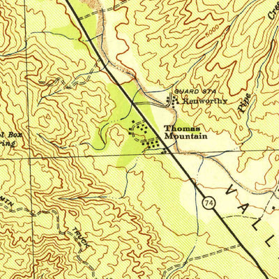 United States Geological Survey Idyllwild, CA (1942, 62500-Scale) digital map