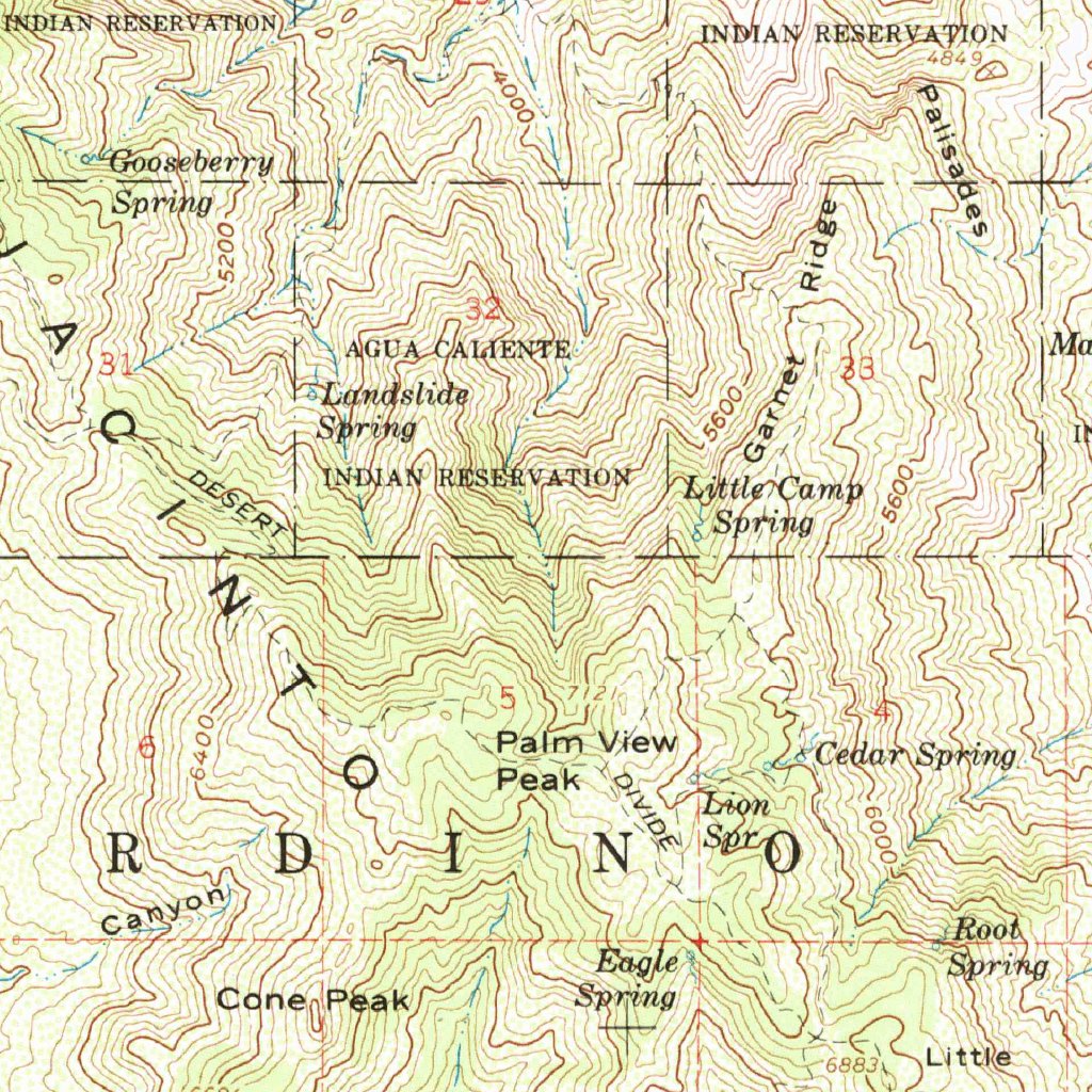 Idyllwild, CA (1959, 62500-Scale) Map by United States Geological ...