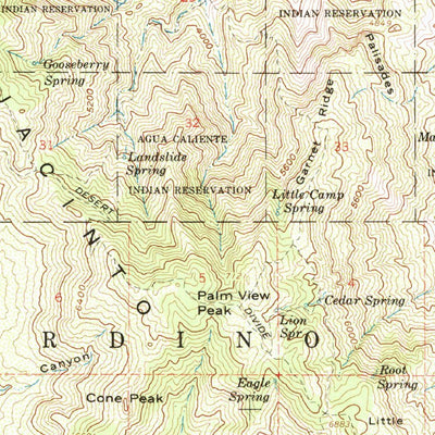 United States Geological Survey Idyllwild, CA (1959, 62500-Scale) digital map