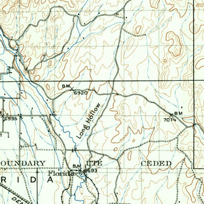 United States Geological Survey Ignacio, CO-NM (1924, 125000-Scale) digital map