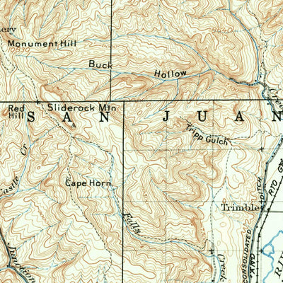 United States Geological Survey Ignacio, CO-NM (1924, 125000-Scale) digital map