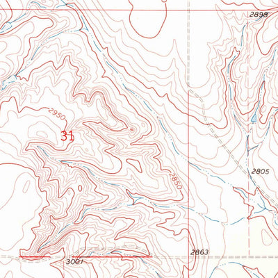 United States Geological Survey Ihmsen Well, MT (1969, 24000-Scale) digital map