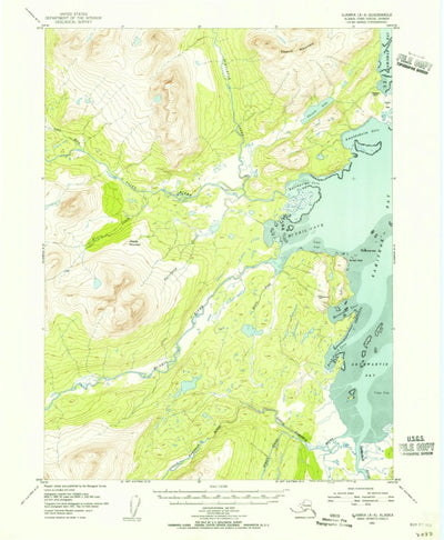 United States Geological Survey Iliamna A-4, AK (1951, 63360-Scale) digital map