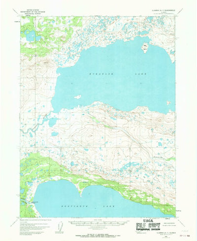 United States Geological Survey Iliamna A-7, AK (1951, 63360-Scale) digital map