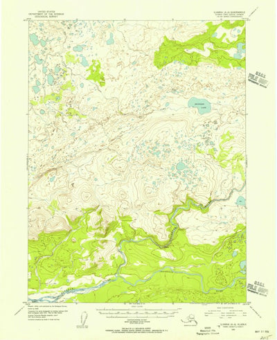 United States Geological Survey Iliamna A-8, AK (1951, 63360-Scale) digital map