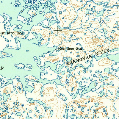 United States Geological Survey Iliamna, AK (1952, 250000-Scale) digital map